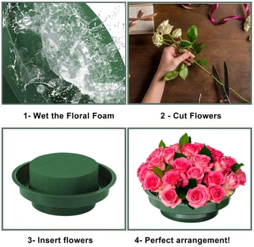 1/10 قطعة وعاء رغوة الأزهار المستديرة الخضراء ماصة الرطب الجاف تشكيلة زهور كتل لتقوم بها بنفسك حفل زفاف حديقة ترتيب الزهور عدة #6