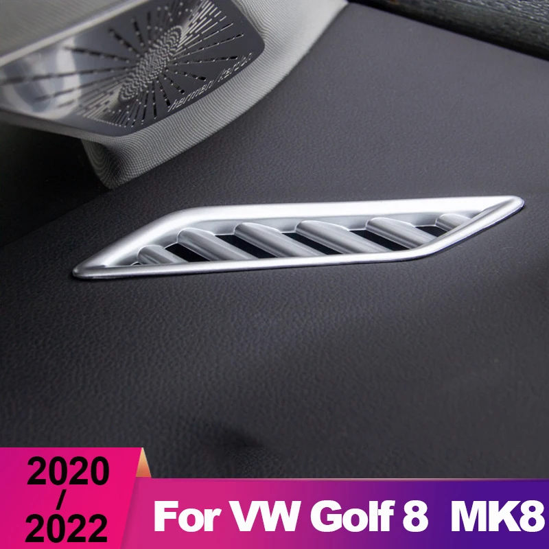 For Volkawagen VW Golf 8 MK8 2020 2021 2022 ABS Car Dashboard Air Conditioning Vent Outlet Protective Trims Cover Accessories