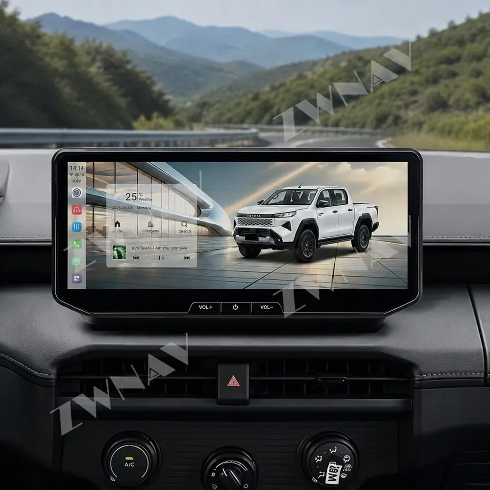 12.3 Inch Android 15 Car Radio for Toyota Hilux 2026 Multimedia Player Wireless CarPlay Android Auto GPS DSP 4G WiFi Head Unit