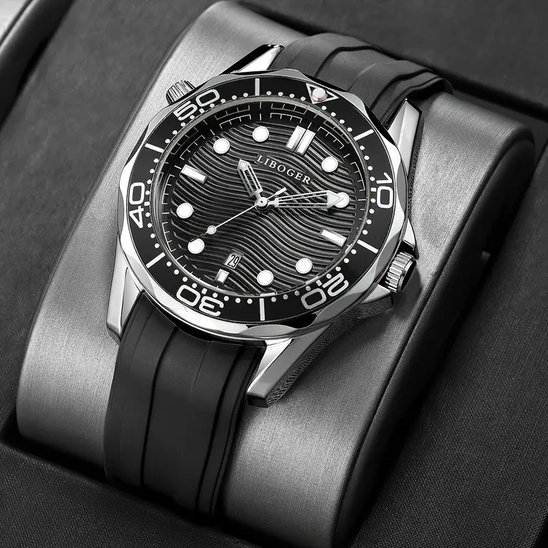 

Повседневные мужские спортивные часы с силиконовым ремешком, модные аналоговые кварцевые наручные часы для мужчин, Reloj Hombre (без коробки)