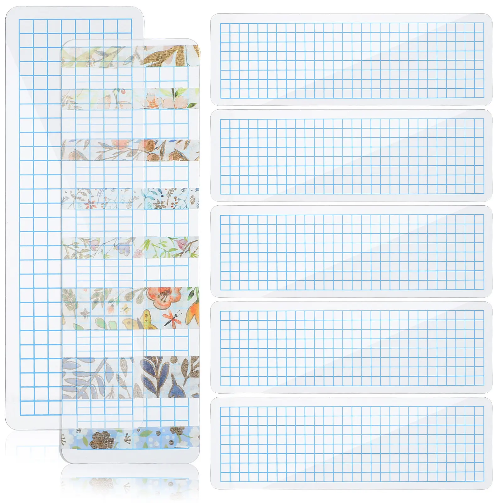 

50Pcs Multi-Use Tape Packing Boards Washi Tape Holder Functional Storage Board Easy to Carry Perfect for Home Office School