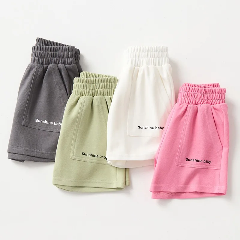 Summer Kids Shorts Sports Pants Baby Clothing Children Beach Loose Shorts Casual Cotton Boys Girls Short 5-Point Toddler Panties