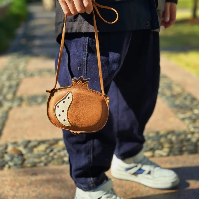 MILANCEL New Kids Messenger Bag Girls PU Material Fruit Bag Baby Boys Cute Styling Bag