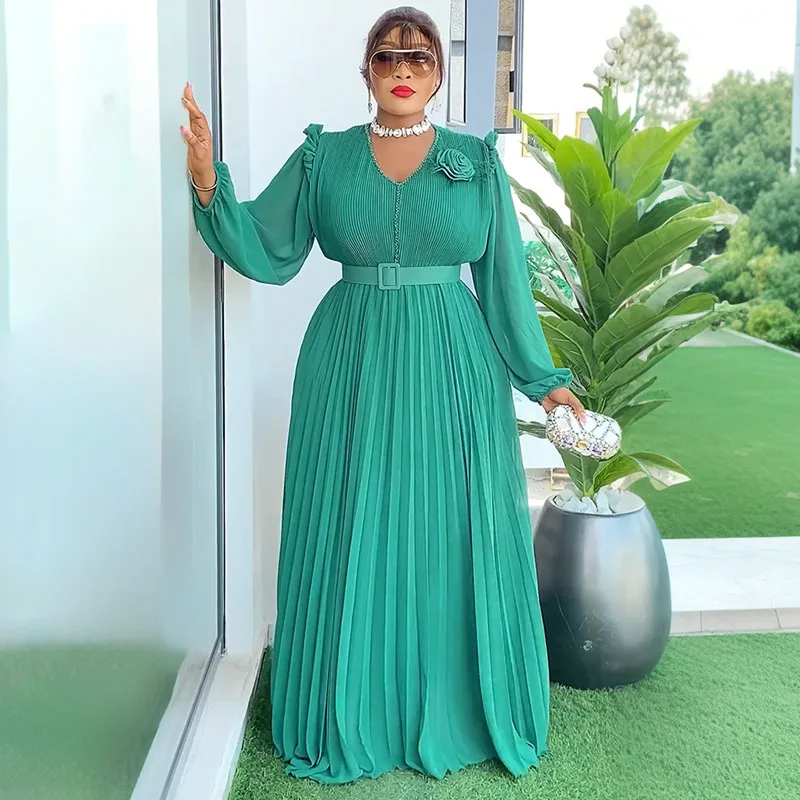 فساتين الحفلات الأفريقية مقاس كبير للنساء 2025 موضة جديدة Dashiki أنقرة ثوب مسائي لحفلات الزفاف فستان ماكسي إسلامي تركي أنيق