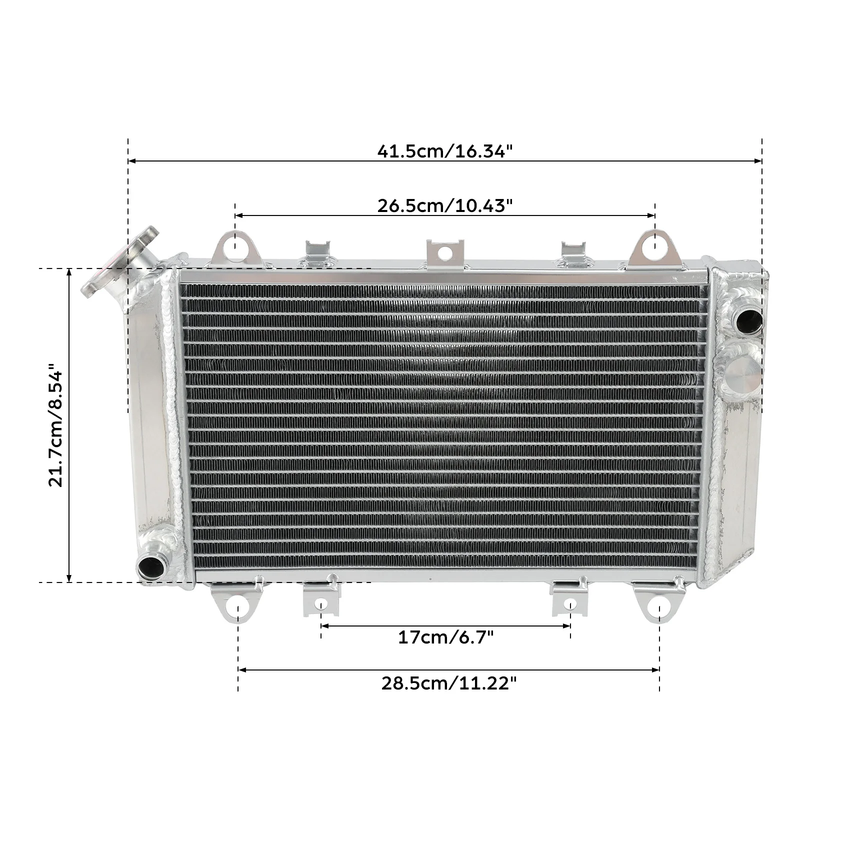 Aluminum Radiator With Cap Fit For Kawasaki Mule 2500 2510 2520 KAF620