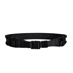 DRAGON EDGE Mens  Military  Light Weight Laser Cut Combat Belt Airsoft 45mm Molle Cobra Buckle Tactical Belt Black