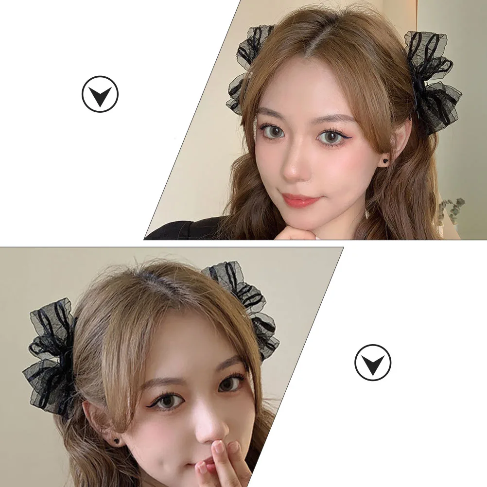 

4pcs Bow Hair Clamps Elegant Bow Lace Hairpins Decorative Lace Hair Decor For Party Ceremony Daily Wear Perfect Gift For Women