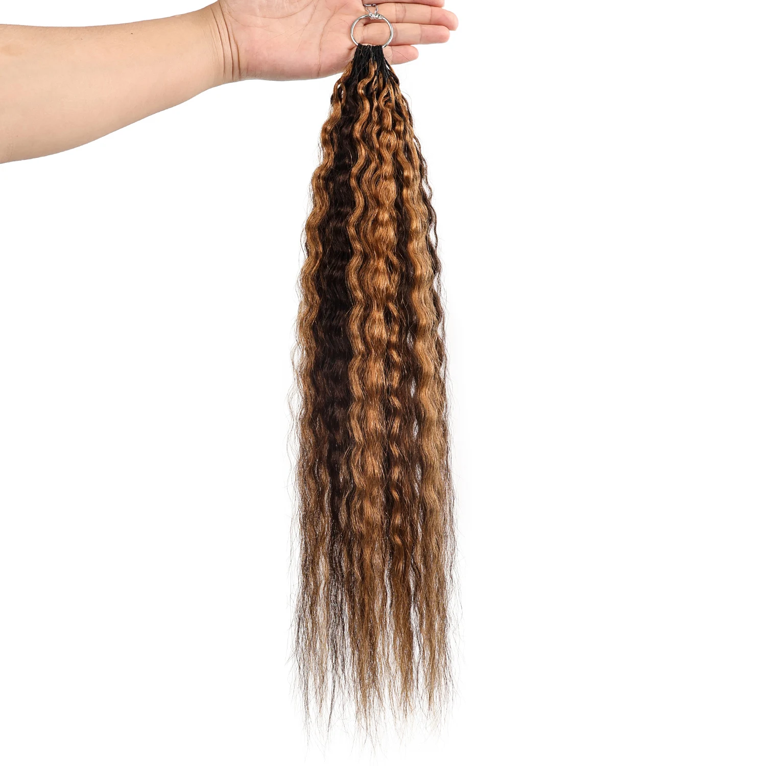 extensioni-per-capelli-umani-all'uncinetto-p4-30-highlight-burmese-kinky-straight-con-nodi-invisibili-pre-separati