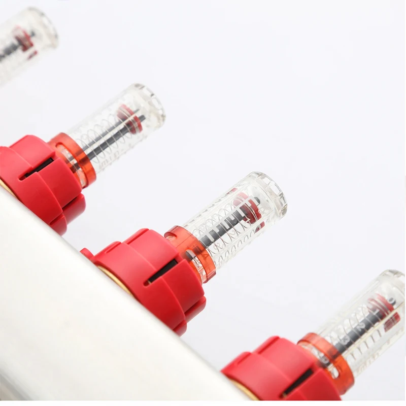 Stainless steel heating manifold with flow meter and return manifold, optional adapter 3/4 ''x Φ16mm/3/4 ''x Φ20mm
