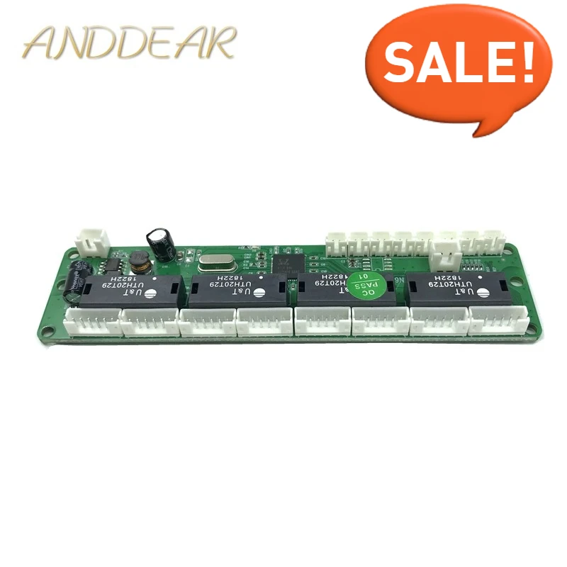 Industrial grade 10/100Mbps wide temperature low power 4/5 port wiring splitter mini pin type micro network switch module