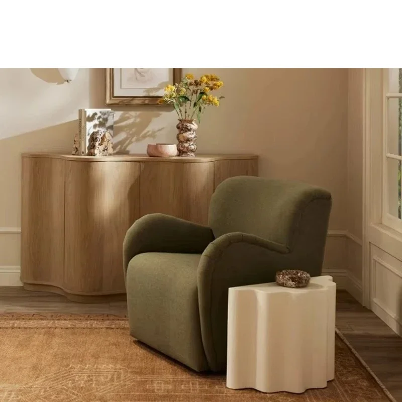 Lightweight Wood Tableware Cabinet Wave Bending Design Home or Hotel Dining Kitchen Cabinet Stylish Living Room Furniture