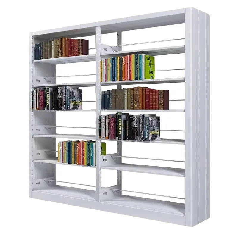 

Library bookshelf School reading room Single and double-sided material bookshelf File voucher shelf Study room Floor-to-ceiling