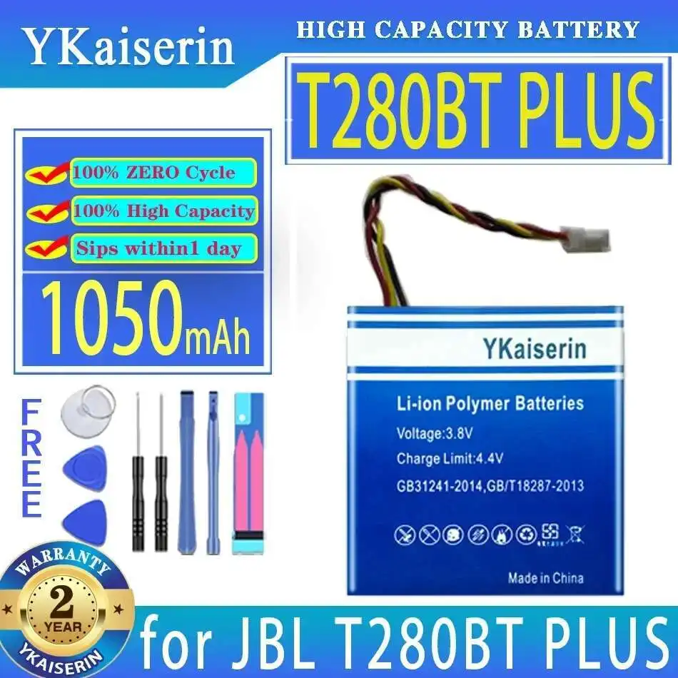 

For Jbl T280BT Plus Reliable Power Supply 1050mAh Long-Lasting Performance Earphone Battery