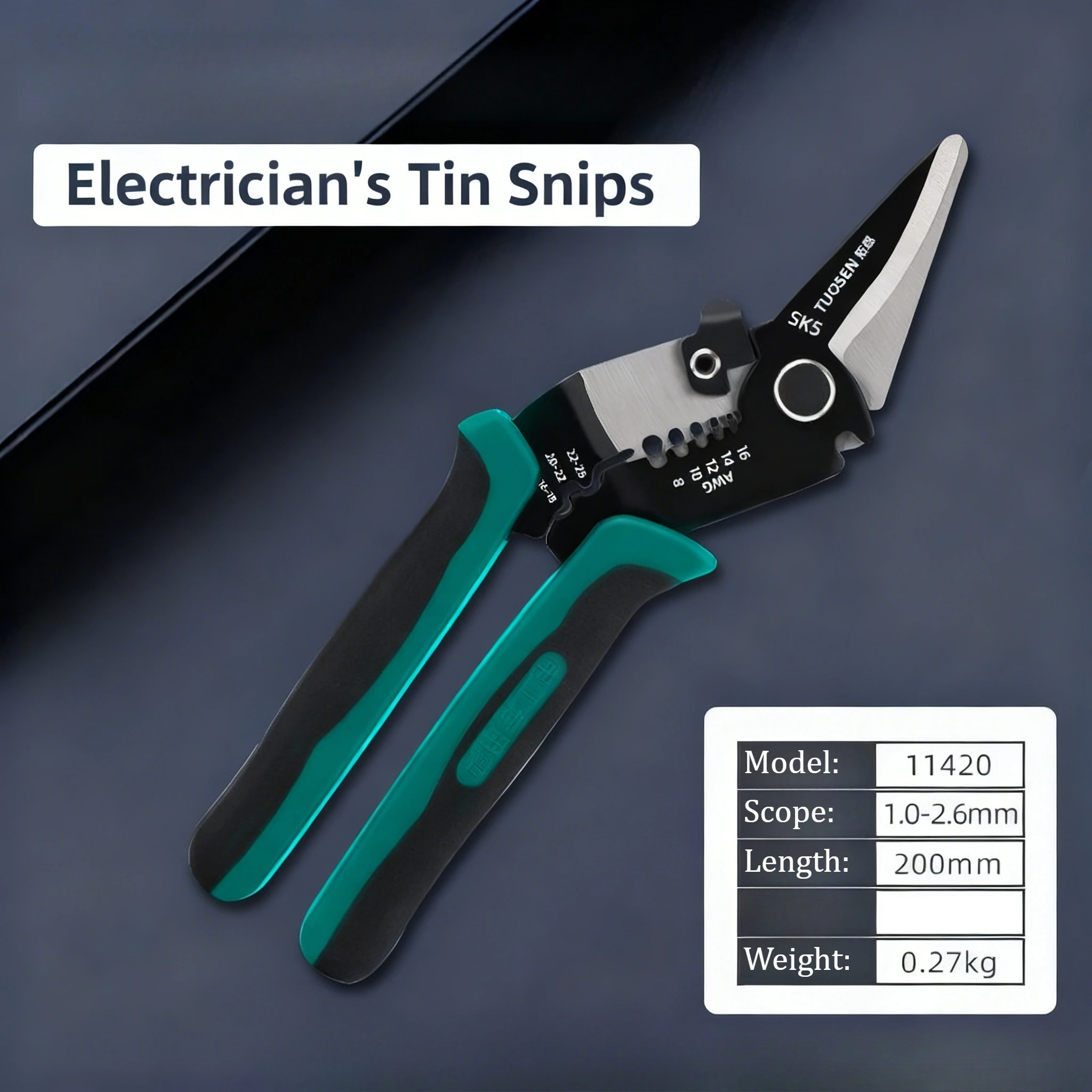 قطعة واحدة من كماشة تجريد الأسلاك متعددة الوظائف - أداة تجعيد وتجريد الكابلات