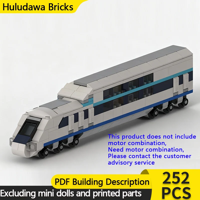

City Car Model MOC Building Brick Double Decker Train Carriage Modular Technology Gifts Holiday Assemble Children Toys Suit