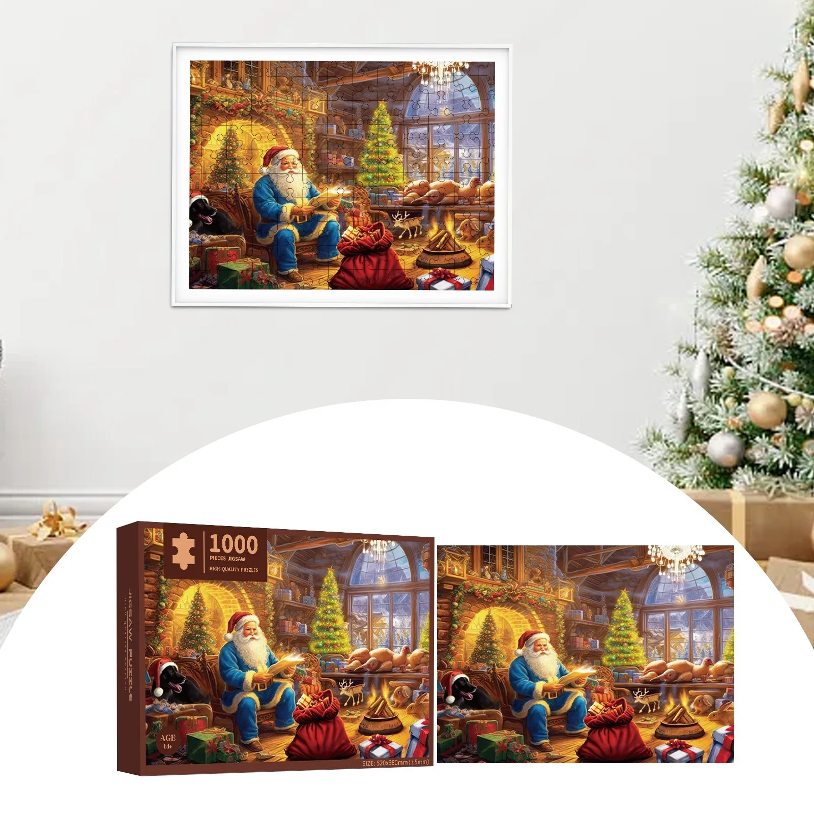 

Advent Calendar 2024 Christmas Puzzle Christmas Countdown Holiday Christmas Calendar 1000 Pieces Puzzle For Analog Timer Silent