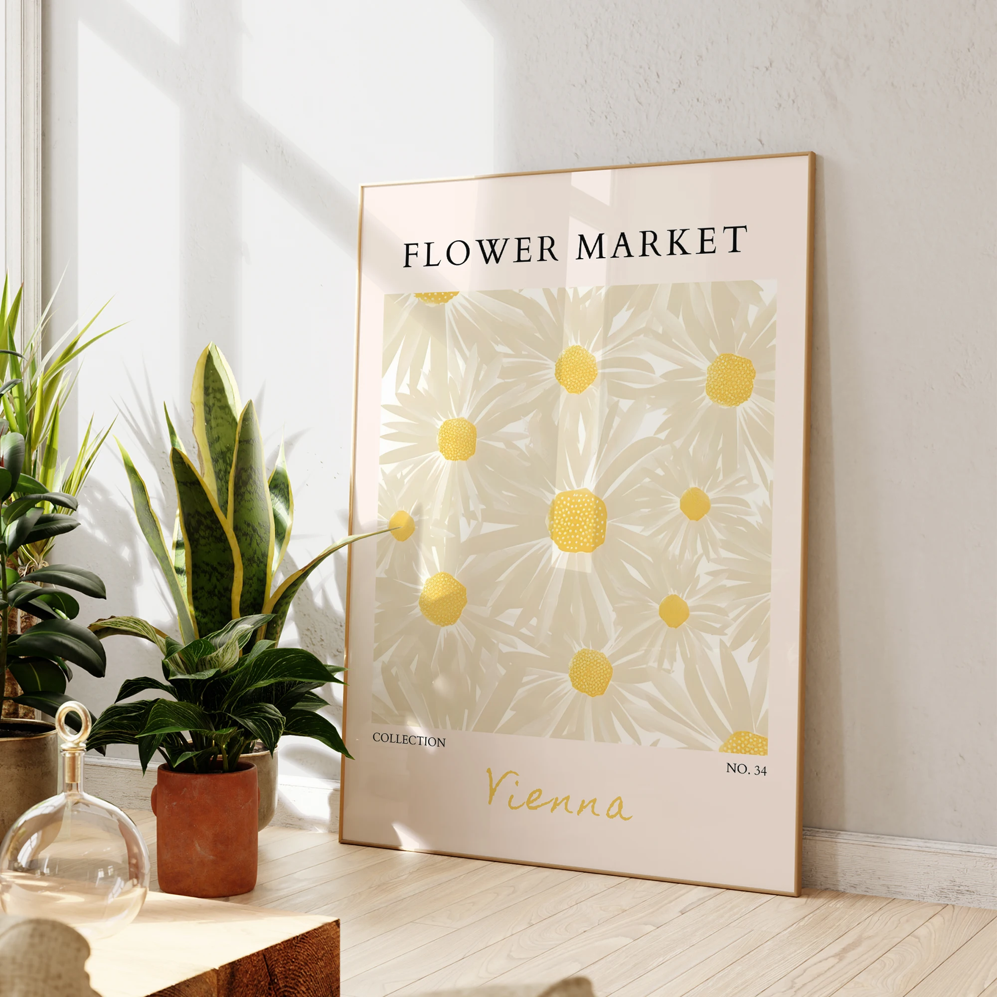 モダンな黄色の花の壁のアートプリント,キャンバスの絵画,リビ - Home Decor Yellow のレビューと価格