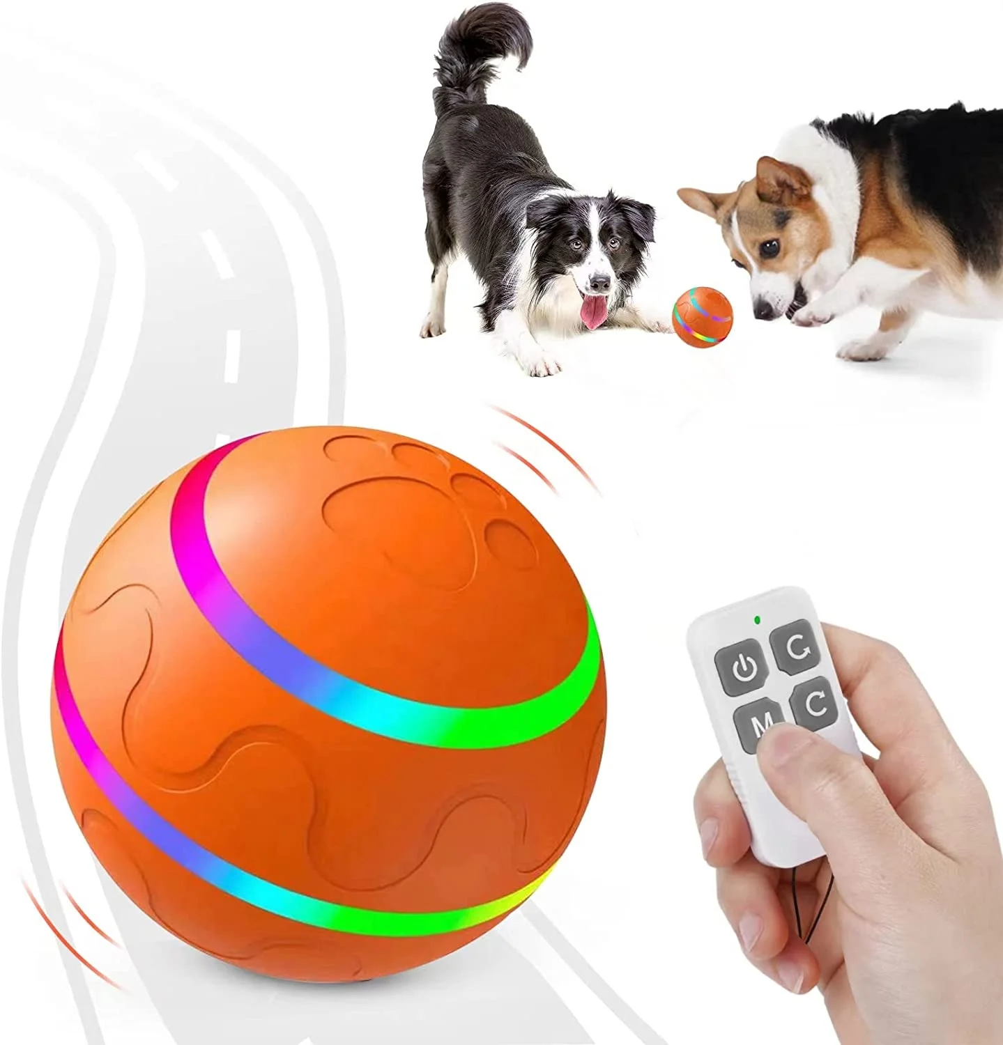 

New USB Charging Fun Sports Spinning Jumping Ball Smart Interactive Pet Toy Cat And Dog Accessories