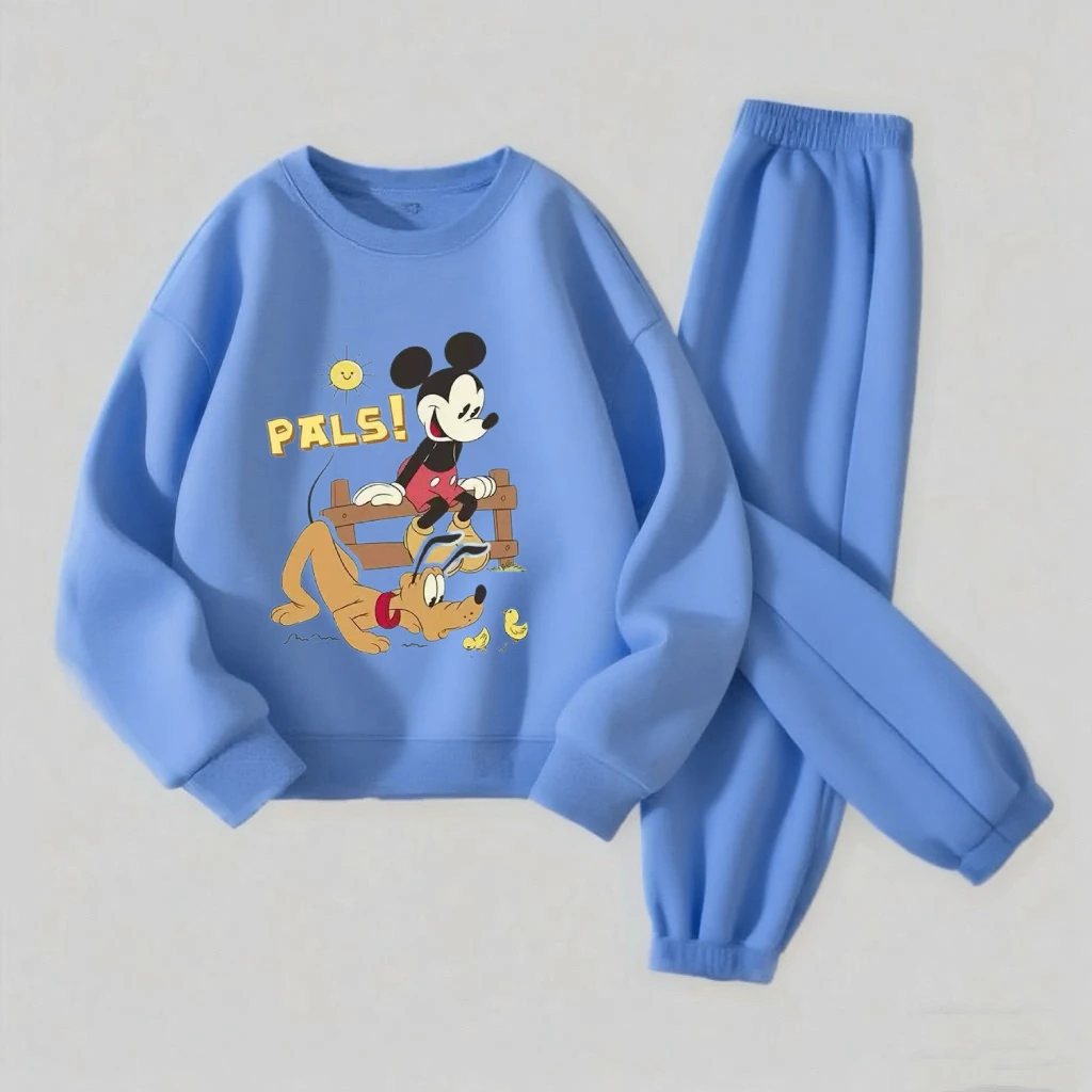 

Mickey Hoodie +Pants 2pcs Autumn Clothing Set New Design Suits Boys And Girls Fashion Casual Wear Simple Outfits Kids Sweatshirt