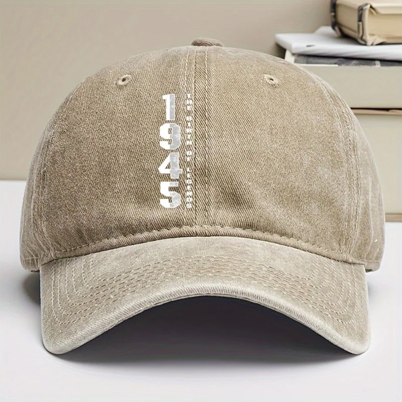 ولادة الأساطير 1945 75th هدية عيد ميلاد الموضة إلى الأمام قبعة بيسبول قبعة بيسبول كلاسيكية للرجال والنساء في الهواء الطلق فيشين