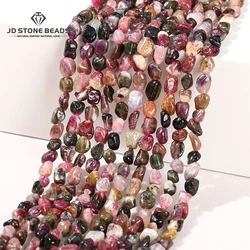 6-8mm Natural Tourmaline Irregular Shape Bead Loose Spacer Gravel Chips For Jewelry Making Diy Necklace Bracelet Accessory