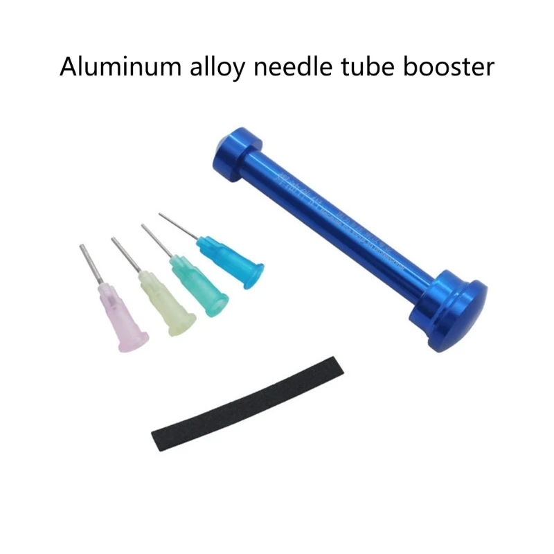 Dispenser di siringhe manuali in lega di alluminio strumento a stantuffo paste di flusso di saldatura Booster per maschera di saldatura UV spingiolio per saldatura a inchiostro