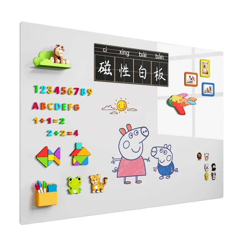 Whiteboard Wall Sticker Home Drawing Graffiti Magnetic Erasable Writing Board Learning Small Blackboard Drawing Pad
