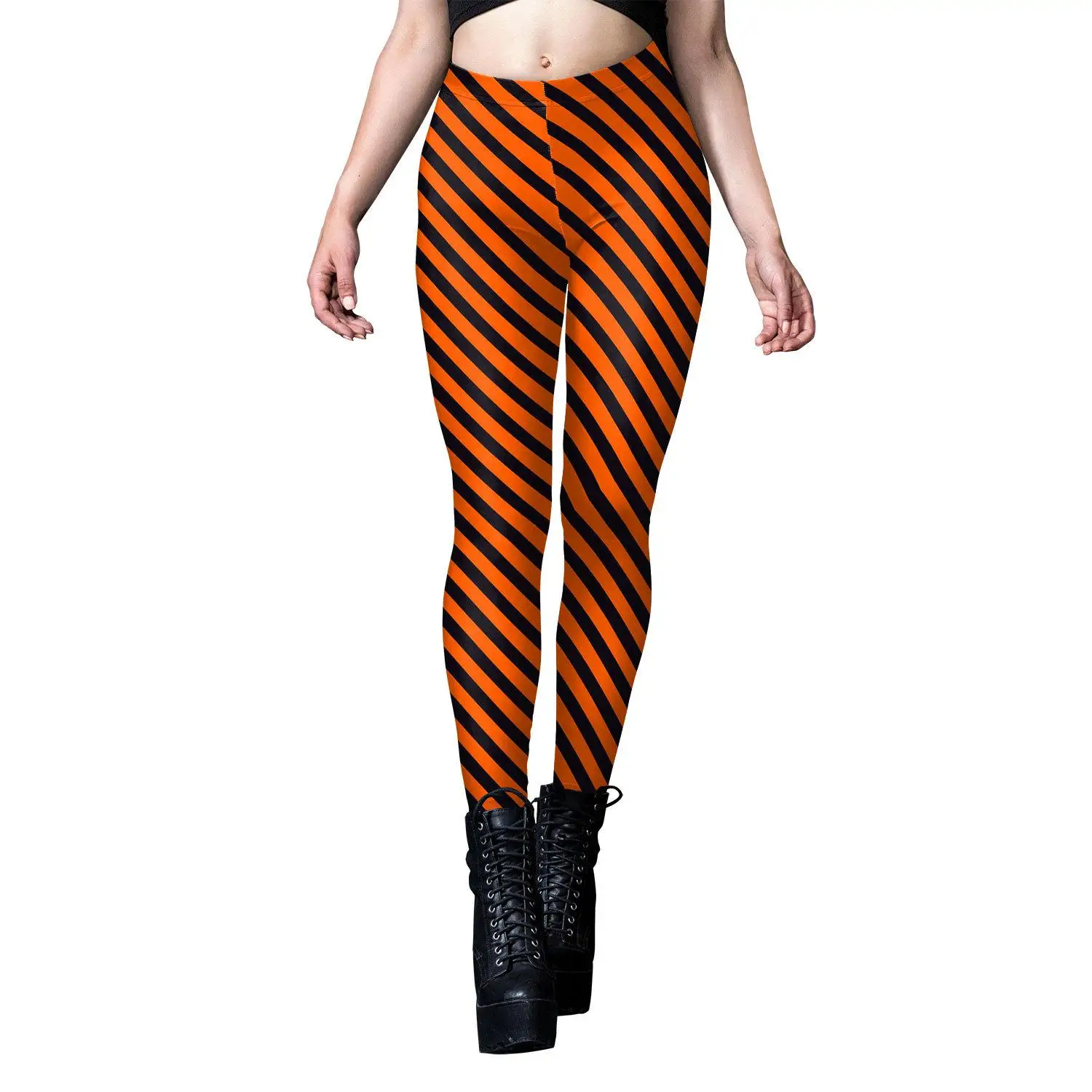 

loween Pumpkin Head Digital Print Yoga Pants Women's Tight Fit Leggings Polyester Fiber Long Pants Spring Season
