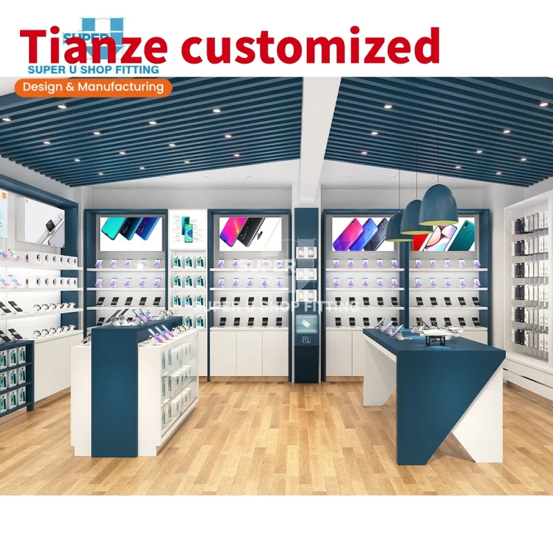 

(customized)Custom Cell Phone Store Interior Design Mobile Phone Shop Interior Design Furniture Retail Store Furniture Cell