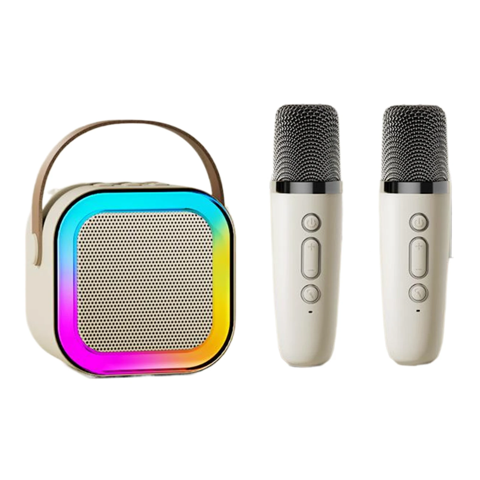 Bluetooth K12 Karaoke Machine Portable 5.3 PA Speaker System with 1-2 Wireless Microphones Home Family Singing Children’s Gifts