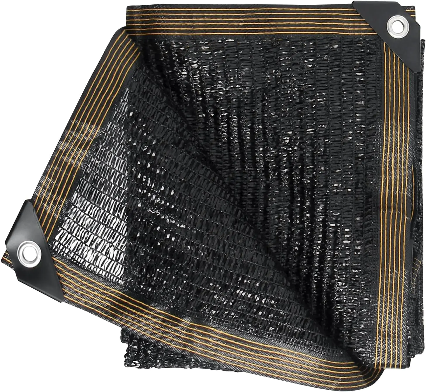 

6.5x10FT Black Sun Shade Cloth with Grommets for Garden, Patio, Greenhouse - 50% UV Protection Mesh Tarp