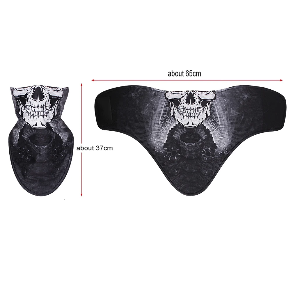 Fleece Ski Scarf, Outdoor Face Mask Fleece Triangle Scarf Ski Mask Cycling Motorcycle Skull Caps Helmet Balaclava, Face Cover view 2