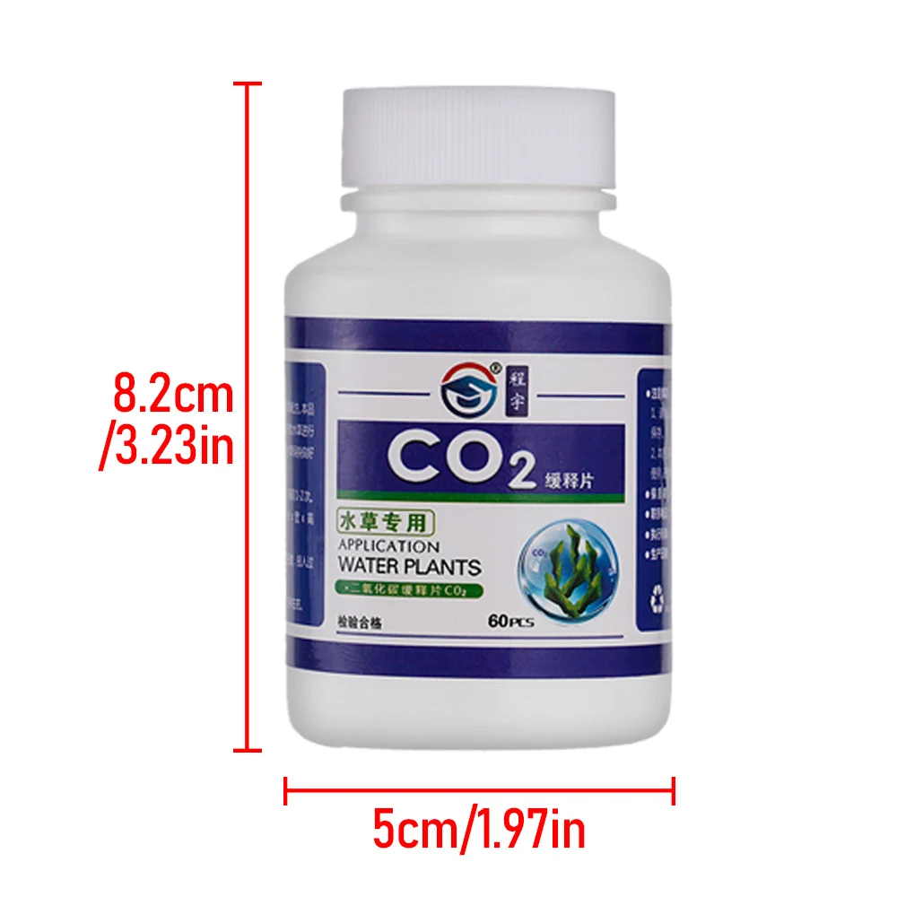 60pcs CO2 Tablet Water Grass Aquarium Aquatic Leaf Float Grass Plants CO2 Carbon Dioxide Slice Diffuser Producer For Fish Tank