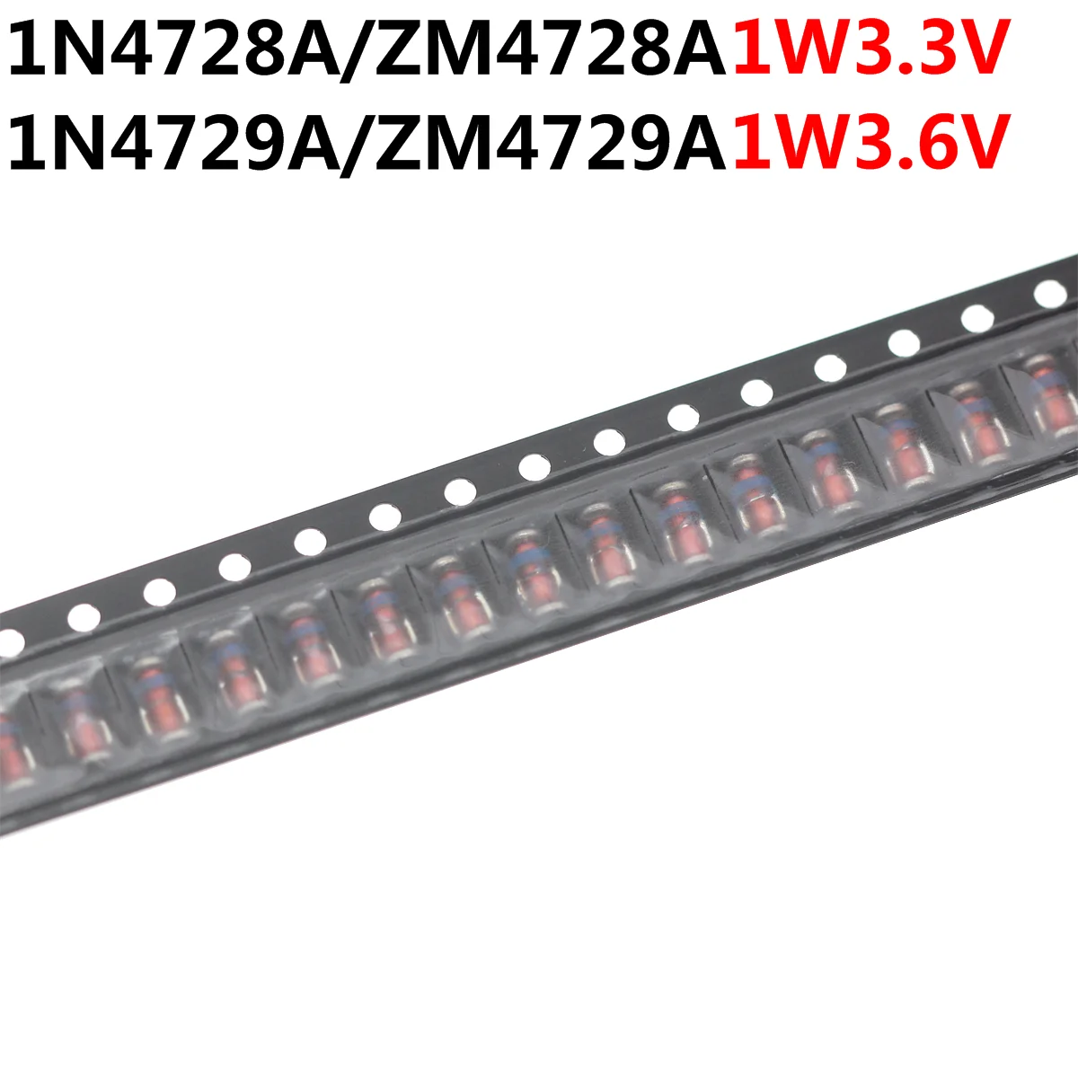 100PCS 1W ZM4728 1N4728A 3.3V ZM4729A 1N4729 3.6V LL-41 SMD zenner diode