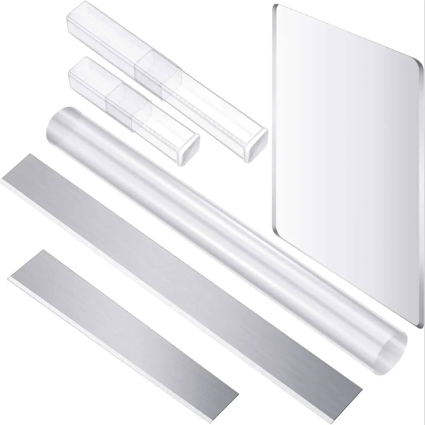 4 stks/set Acryl Klei Roller Vorm Polymeer Klei Snijders Koolstofstalen Messen voor DIY Vormgeven Modellering Beeldhouwen Keramische Gereedschappen