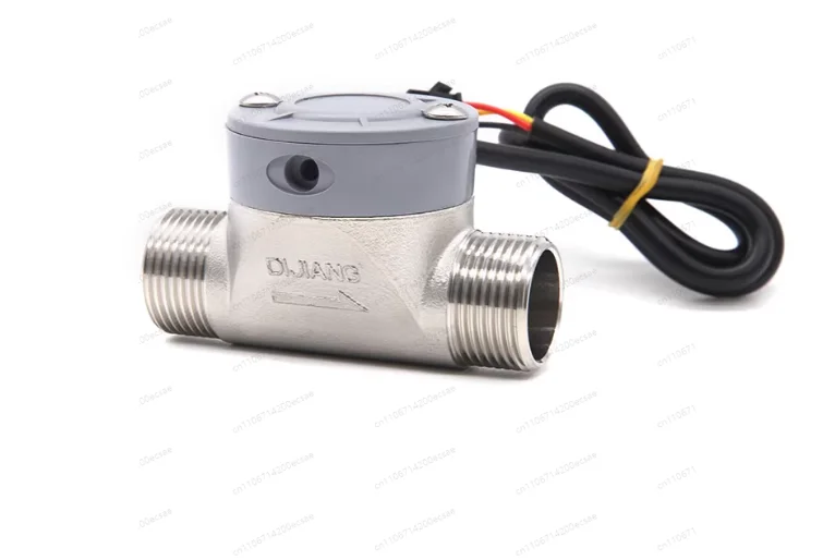 DN40 Double Outer Thread Flowmeter | 1.5 Inch Stainless Steel Body for Sewage Pipe, Large Diameter High-Flow Measurement