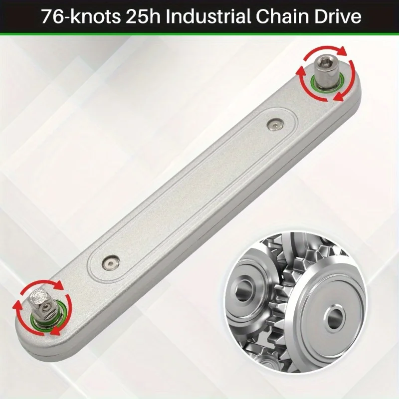 

Extended Wrench Set with 2 Multi-Functional Square Driver Adapters, Universal Offset Wrench with Square Adapter Driver Socket