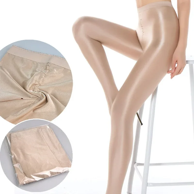 Pantimedias con forma de Flash para mujer, medias reflectantes con forma de cantante de baile, sexys y brillantes, de compresión para Fitness, club nocturno, tamaño grande, 70D