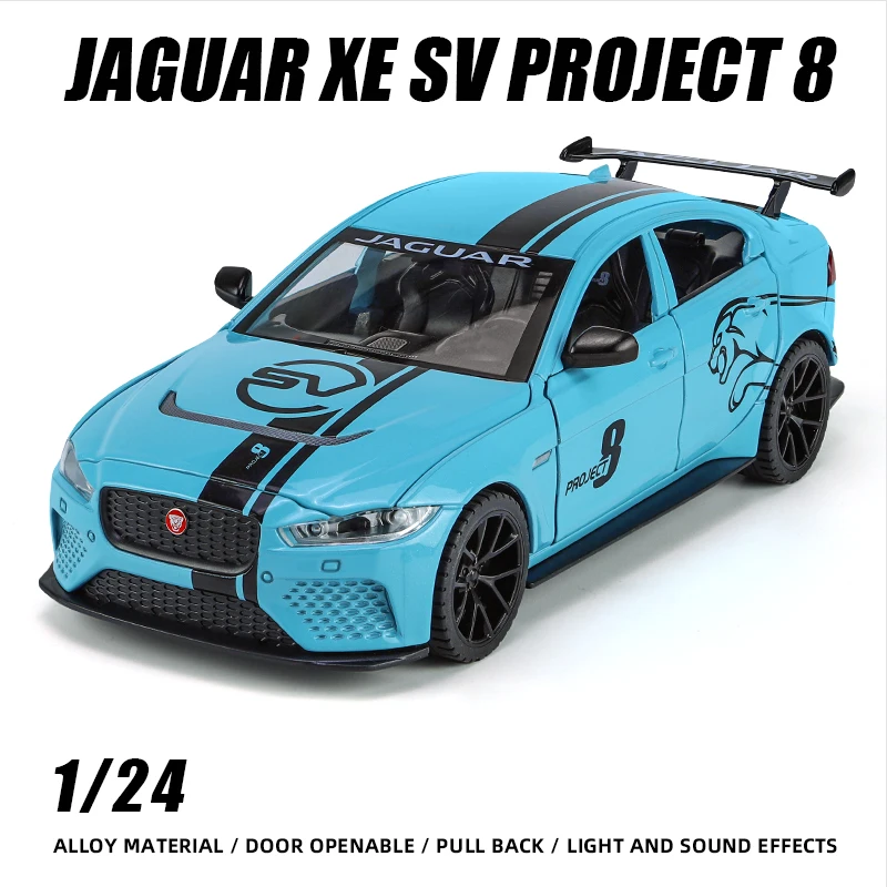 1:24 XE SV-PROJECT 8 Alloy Car Model Diecasts Vehicle Hot Wheels Fast and Furious Gifts Toys for Children Boys One Piece Premium