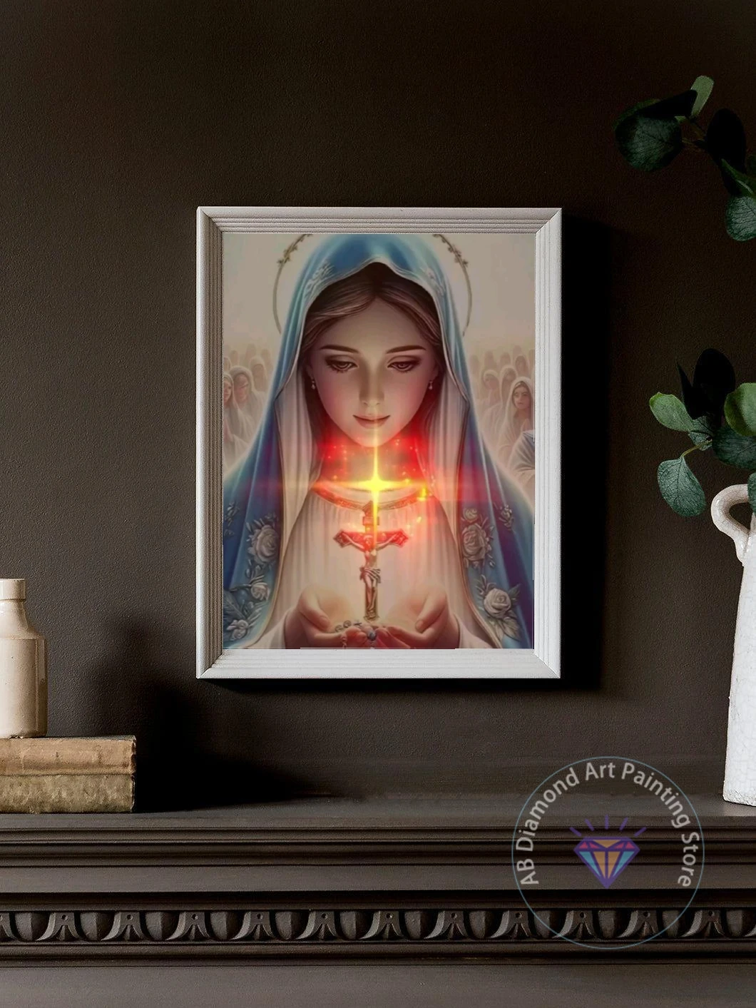 مريم العذراء أم يسوع الماس طقم الطلاء 5D DIY الماس التطريز عبر غرزة اليدوية الفن هدية الحرف ديكور المنزل هدية