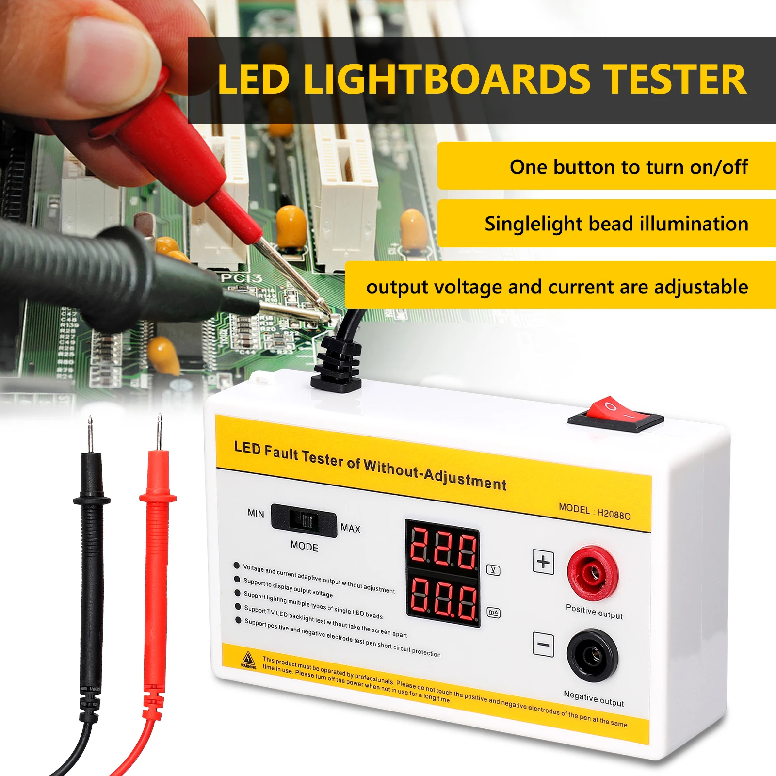 Tester per retroilluminazione TV con lampada a LED Strisce LED multiuso Perline Strumento di test Strumenti di misurazione per tester per