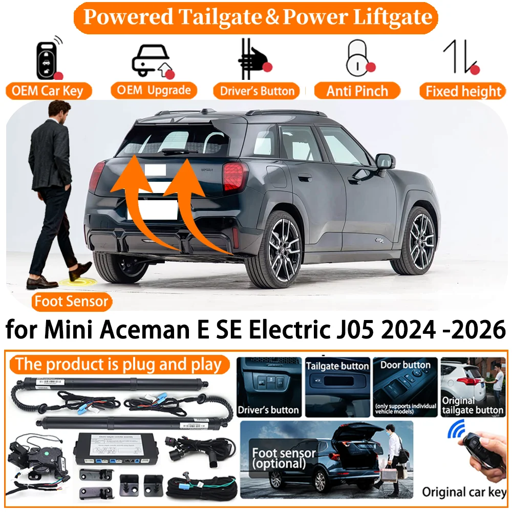

Система автоматического электропривода багажника для Mini Aceman E SE Electric J05 2024 2025 2026, комплект электрических амортизаторов багажника