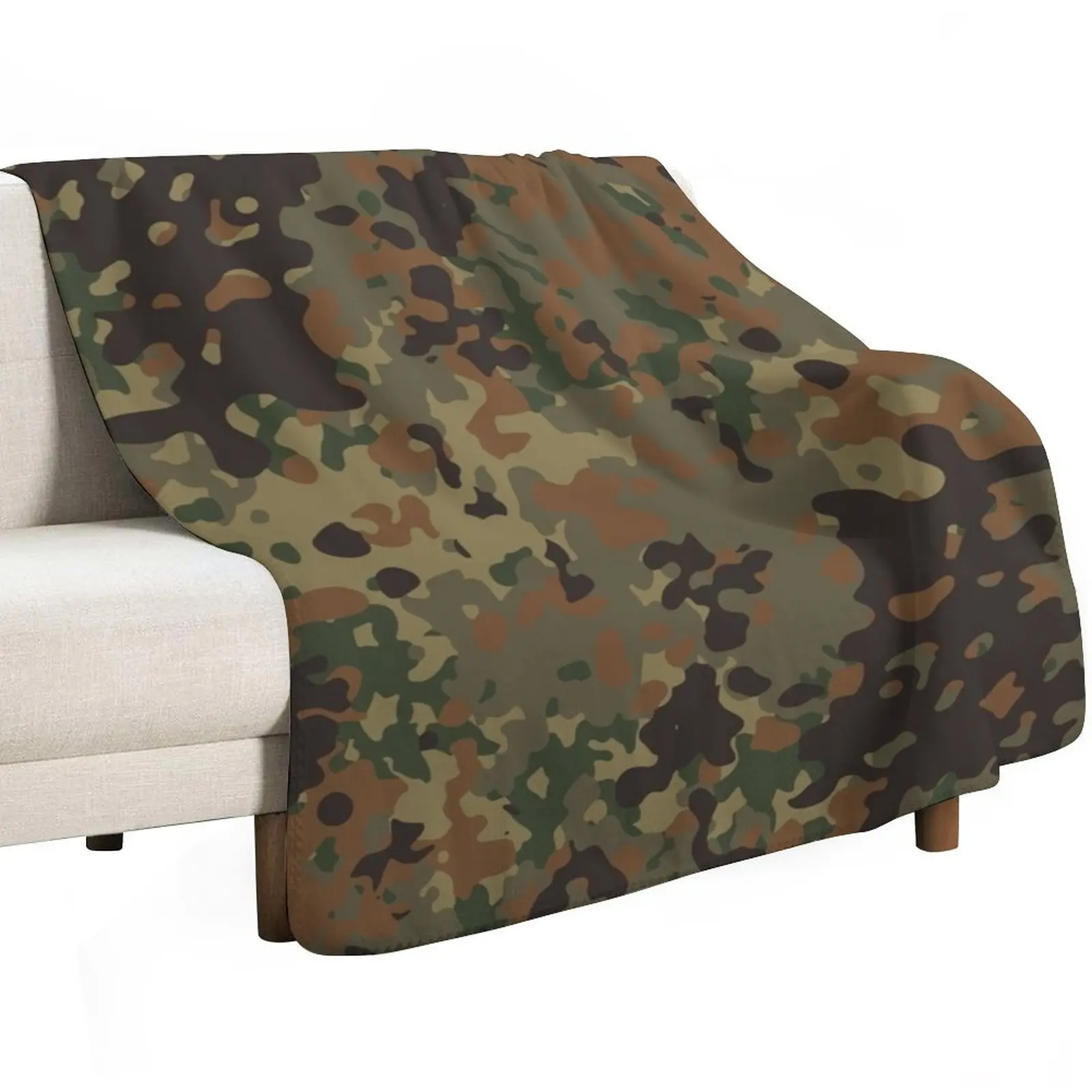 Flecktarn Pattern camouflage Throw Blanket Thin Decorative Beds Warm heavy to sleep Sofa Stuffeds Blankets