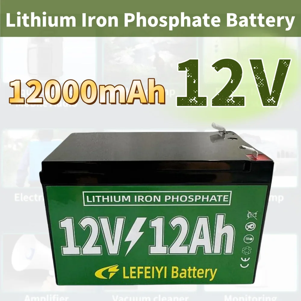 

12V 12000mAh Lifepo4 Battery Pack for Electric Sprayer, Children's Toy Car, Solar Street Lights, Emergency Lights Andother Small