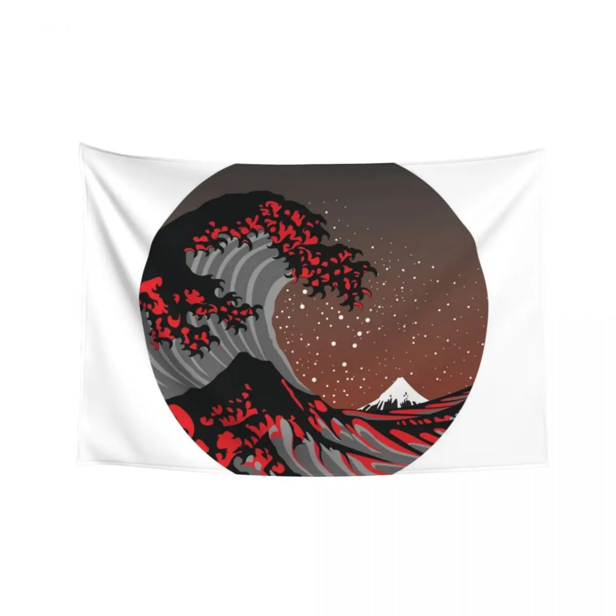 

The Evil Wave - Circular Tapestry Home Decoration Room Decor Aesthetic Room Decorations Mushroom Tapestry