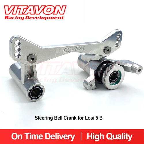 Vitavon-ステアリングベルクランク、CNC再設計されたcnc alu7075、losi 5ive b 5t1.0