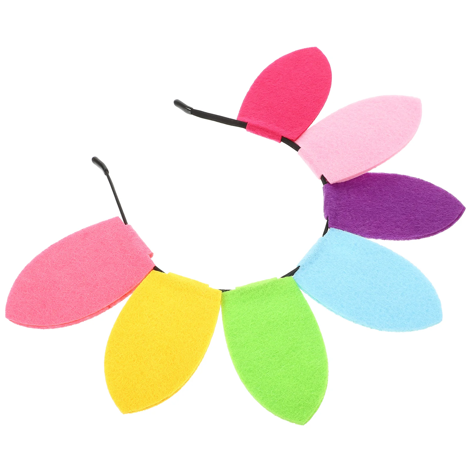 Hippie Glasses Sunflower Crown Headband Hair Ribbons Party Headdress Photo Prop Headgear Miss Rave Outfit Decoration