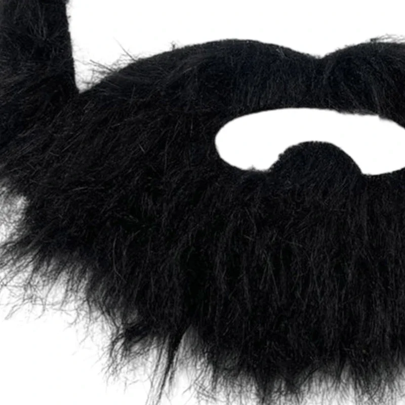 1 Barba Falsa Negra Completa Con Bigote Y Banda Elástica – Ideal Para Halloween, Carnaval, Cosplay Y Fiestas Temáticas