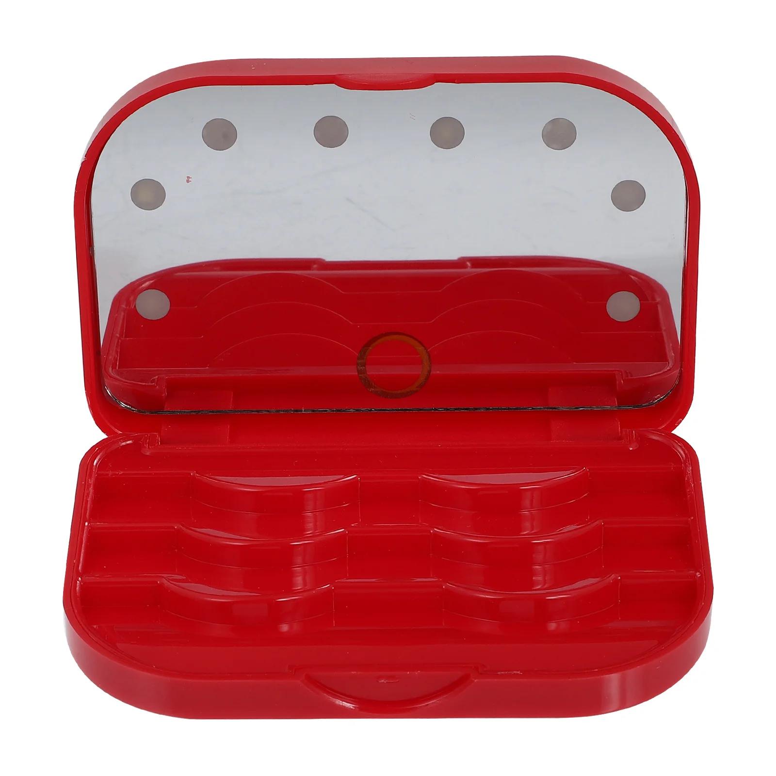 Caja de almacenamiento de pestañas LED con tapa abatible, estuche para pestañas postizas, organizador de pestañas, portátil, compacto para salón, almacenamiento diario, uso en viajes