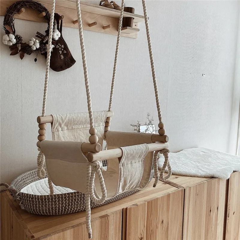 Korean infant household indoor hanging  coaxing baby artifact small hanging basket cloth rocking  children swinging